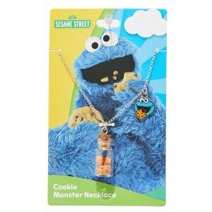 NEW Sesame Street Cookie Monster Cookie Jar Necklace
